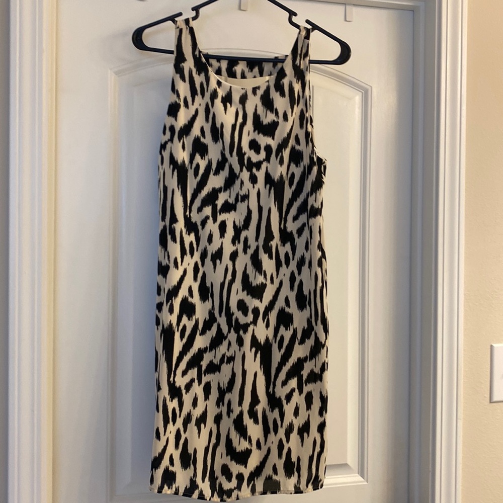 Black and cream animal print dress.